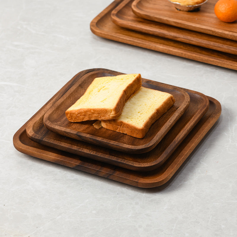 Bandeja de Madera de Nogal Personalizada para Frutas - Estilo Vintage